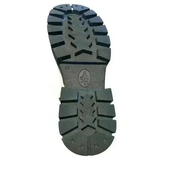 ASH LIAM Woman White Combat Boot. Lace & Zip. Leather 39 - Picture 7 of 7